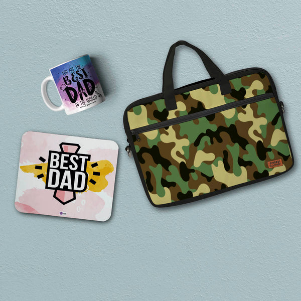 Laptop Bag, Mouse Pad and Fathers Day Mug Fathers Day Gift Combo - Uncommongifts.in